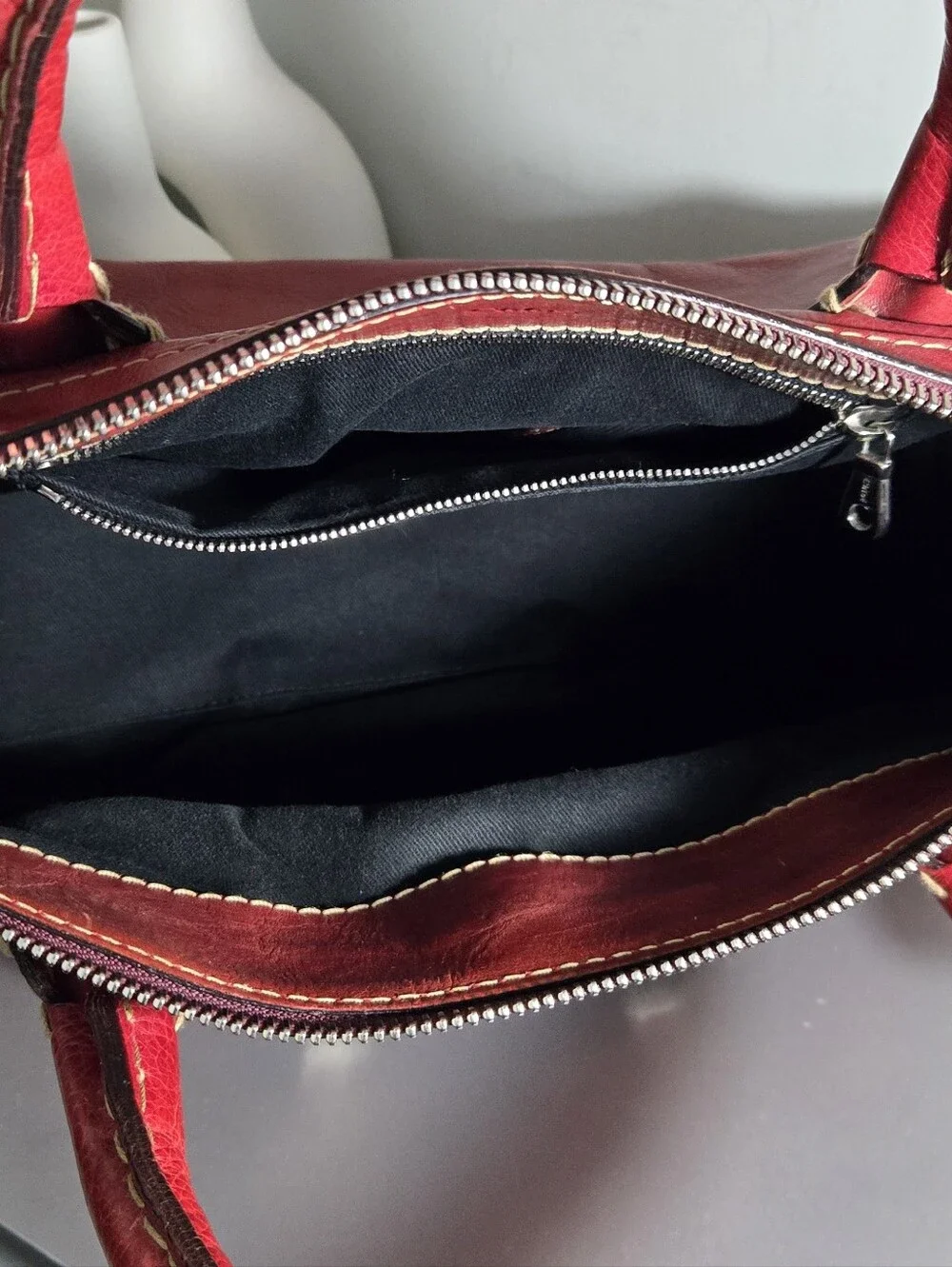 Vintage 2000s Chloé Red Leather Edith Satchel Handbag Y2K Made in Italy